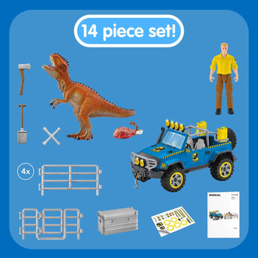 Schleich Dinosaurs Off-Road Vehicle With Dino Outpost Set